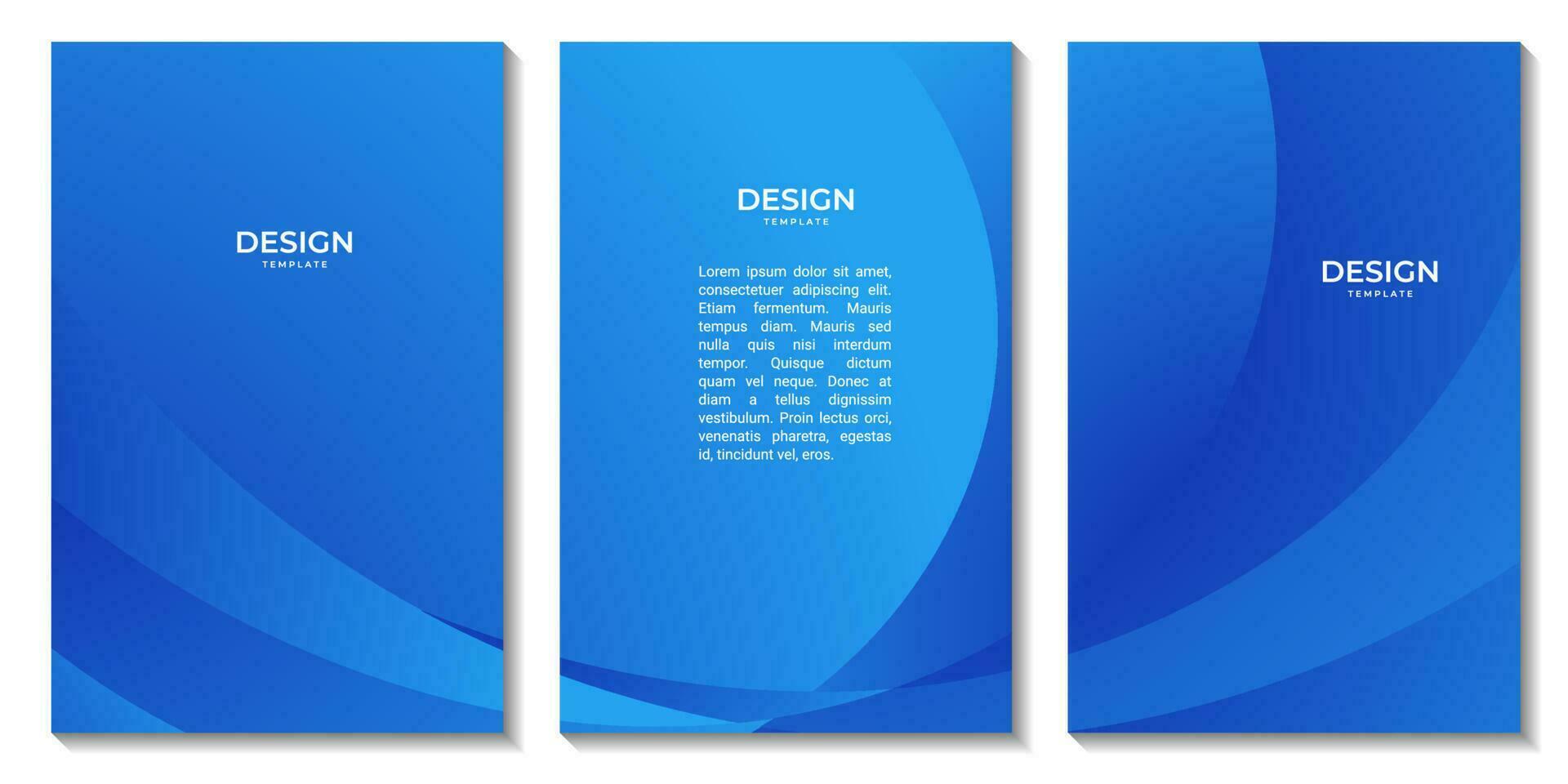 cover design flyers abstract blue wave gradient background vector