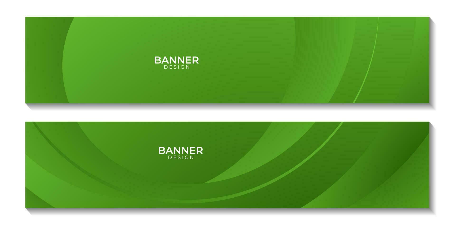 abstract banners with green gradient wave modern background for business vector