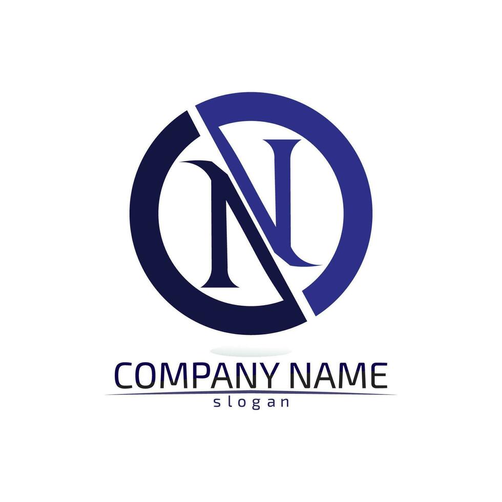 N font NLetter Logo Template vector and desain