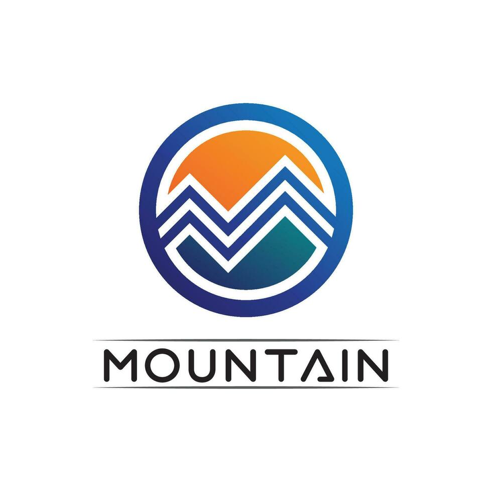 logotipo de icono de montaña vector