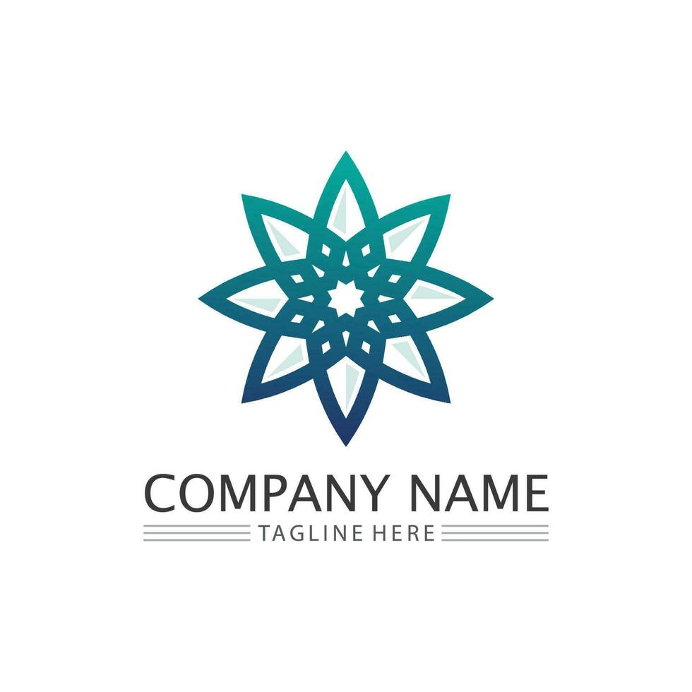 flower set vector logo and design for business design garden icon nature and beauty blossom