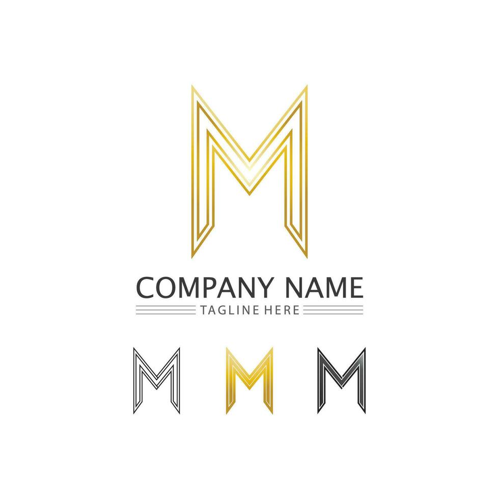 M Letter Logo Template vector