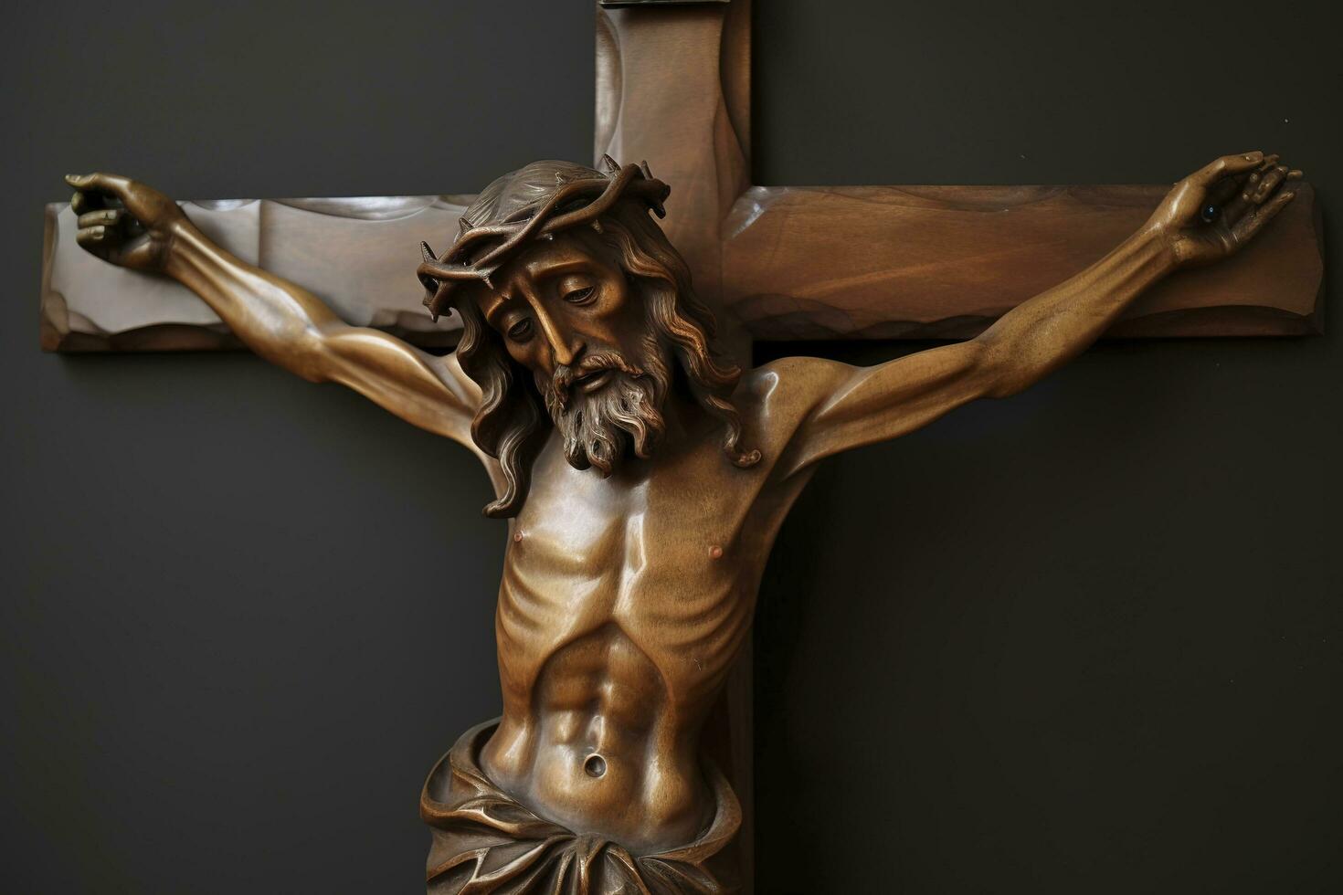 Cross hanging on a wall, generate ai photo