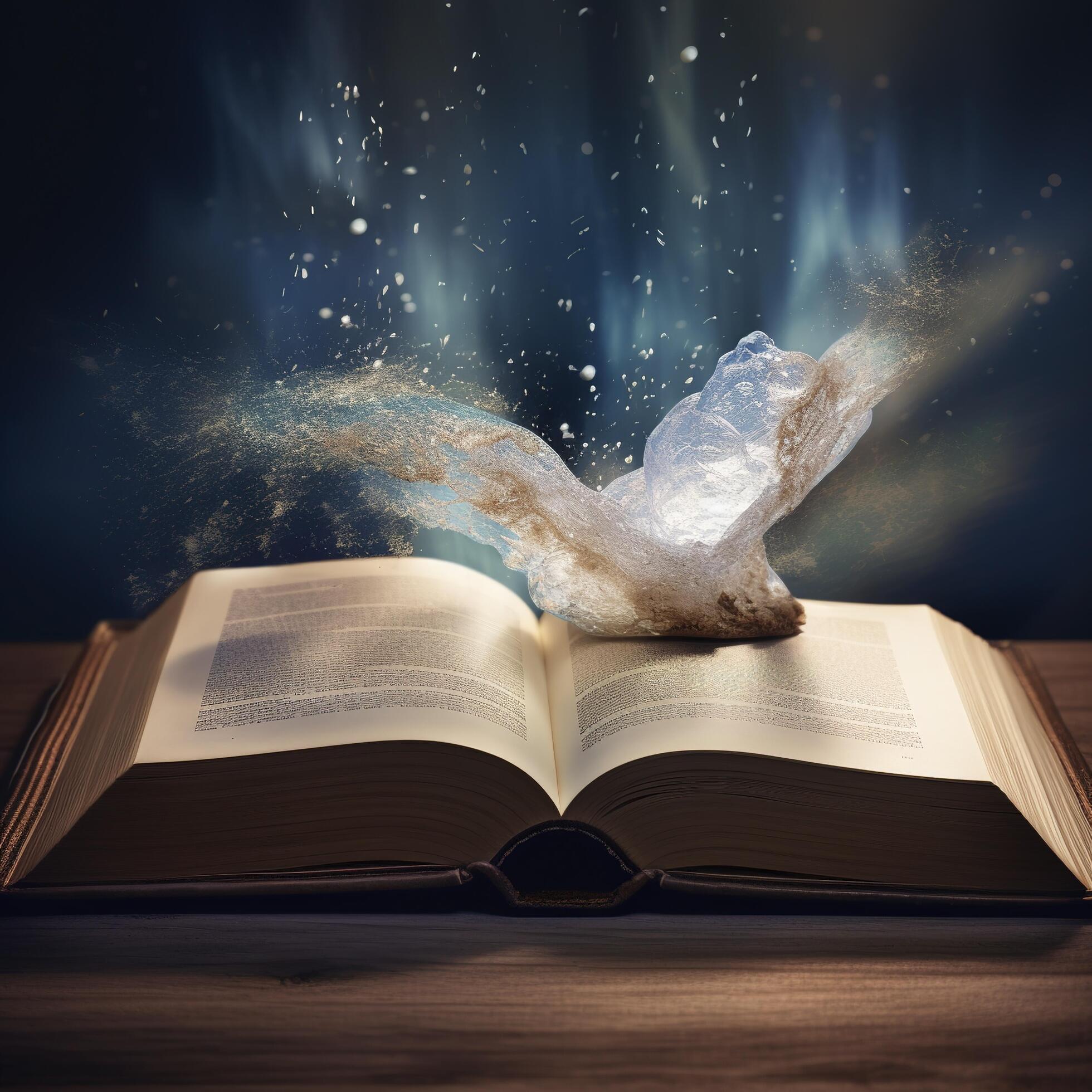 Open magic book with light coming out. Generative Ai 22815786 Stock Photo  at Vecteezy