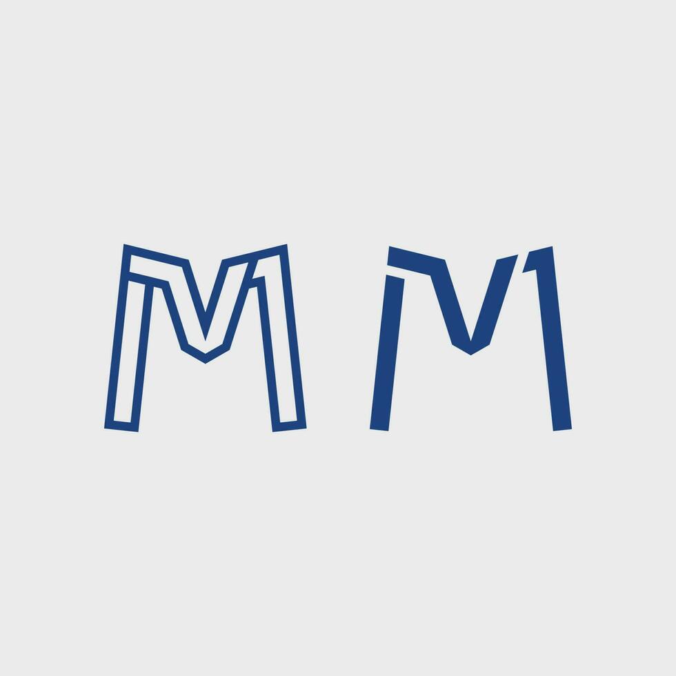 M letter logo design vector identity icon sign