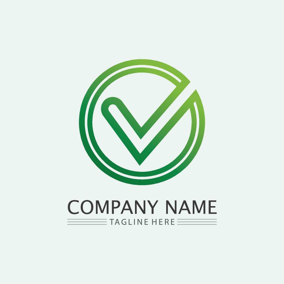 Checklist check mark logo vector or icon. Tick symbol in green color illustration. Accept okey symbol for approvement or cheklist design