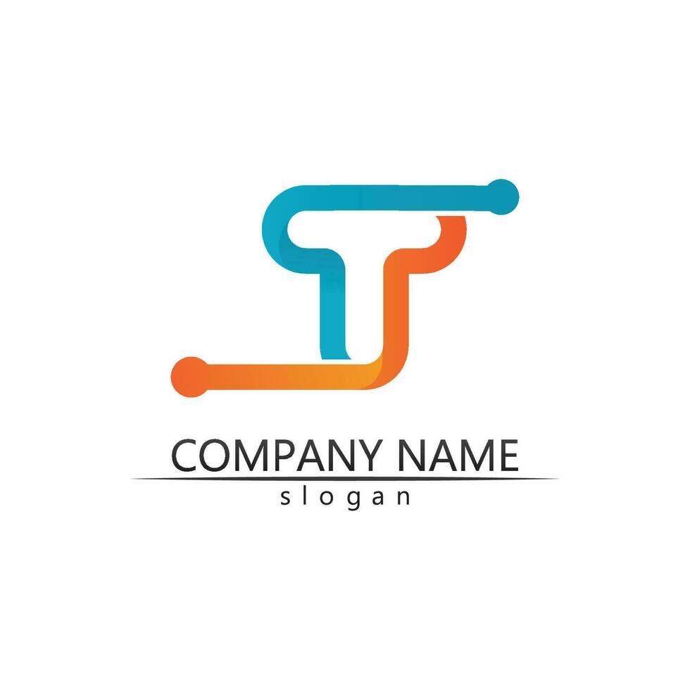 T letter, T logo vector font alphabet design and icon T