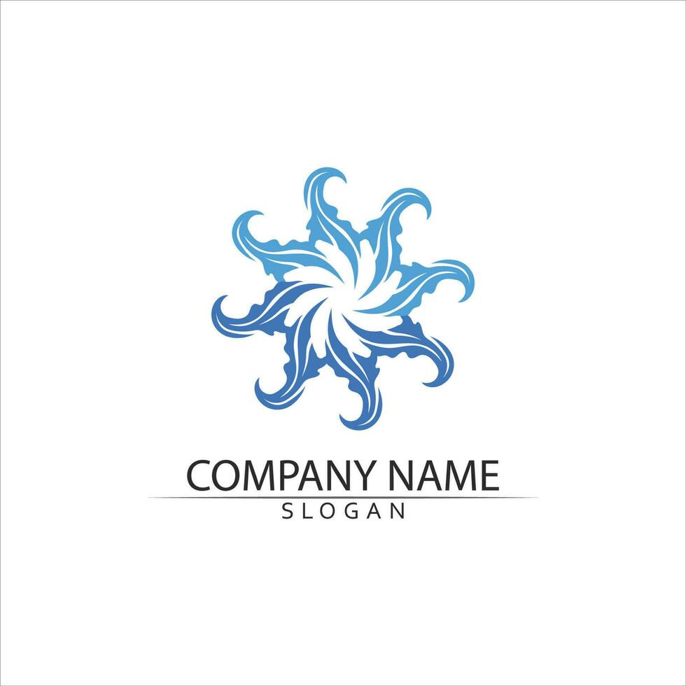 Water wave icon vector