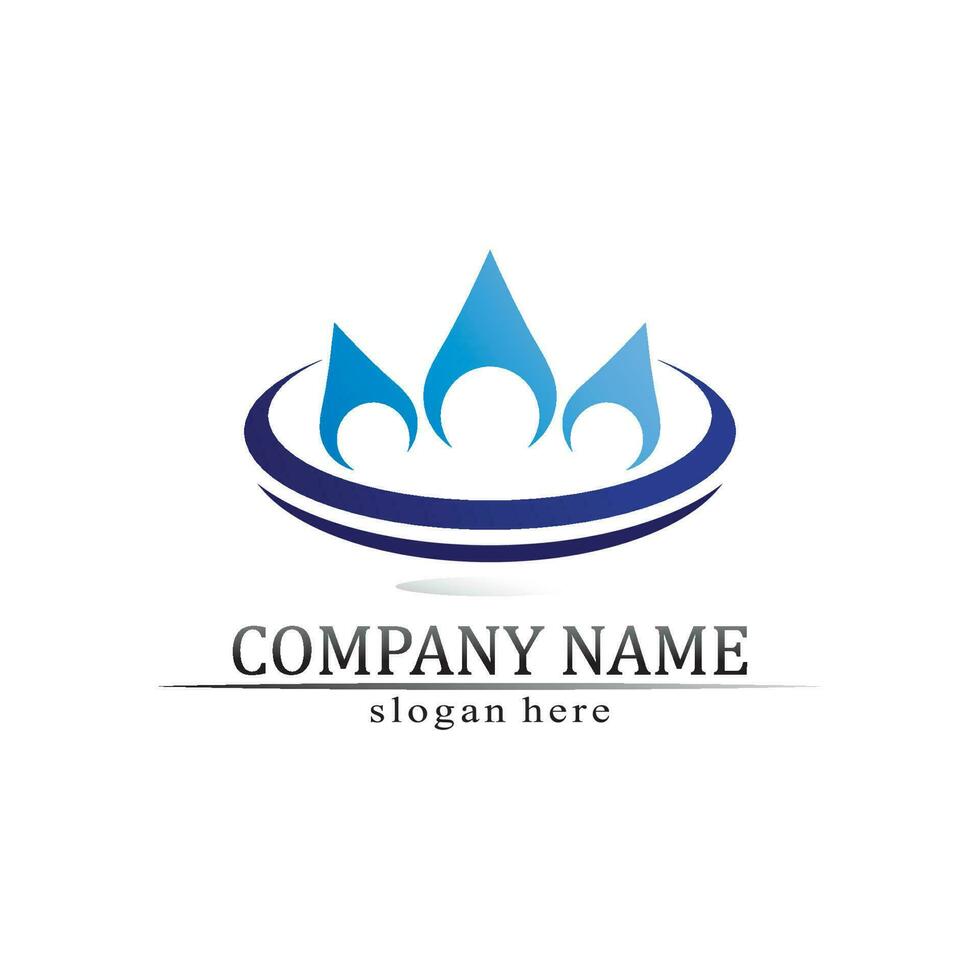 Water drop Logo Template vector