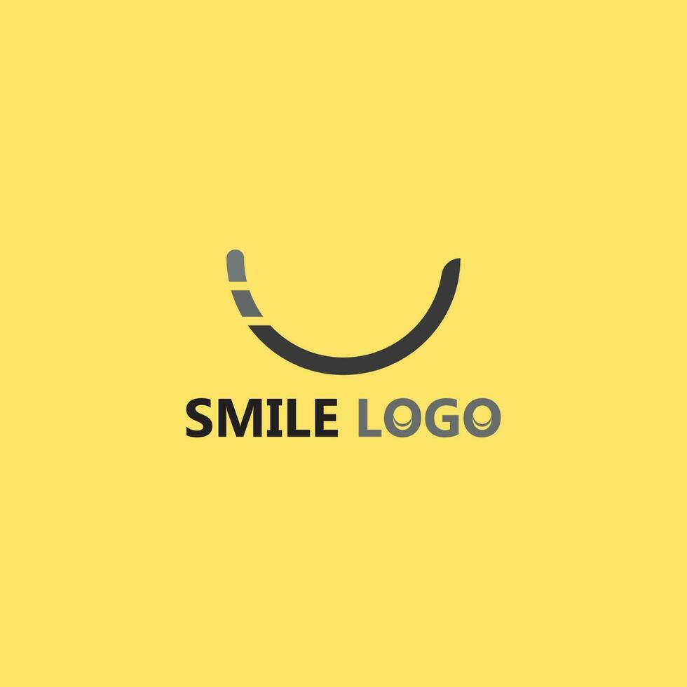 icono de sonrisa, sonrisa, diseño de logotipo vectorial, emoticonos felices, diseño divertido y felicidad de emoji vectorial vector