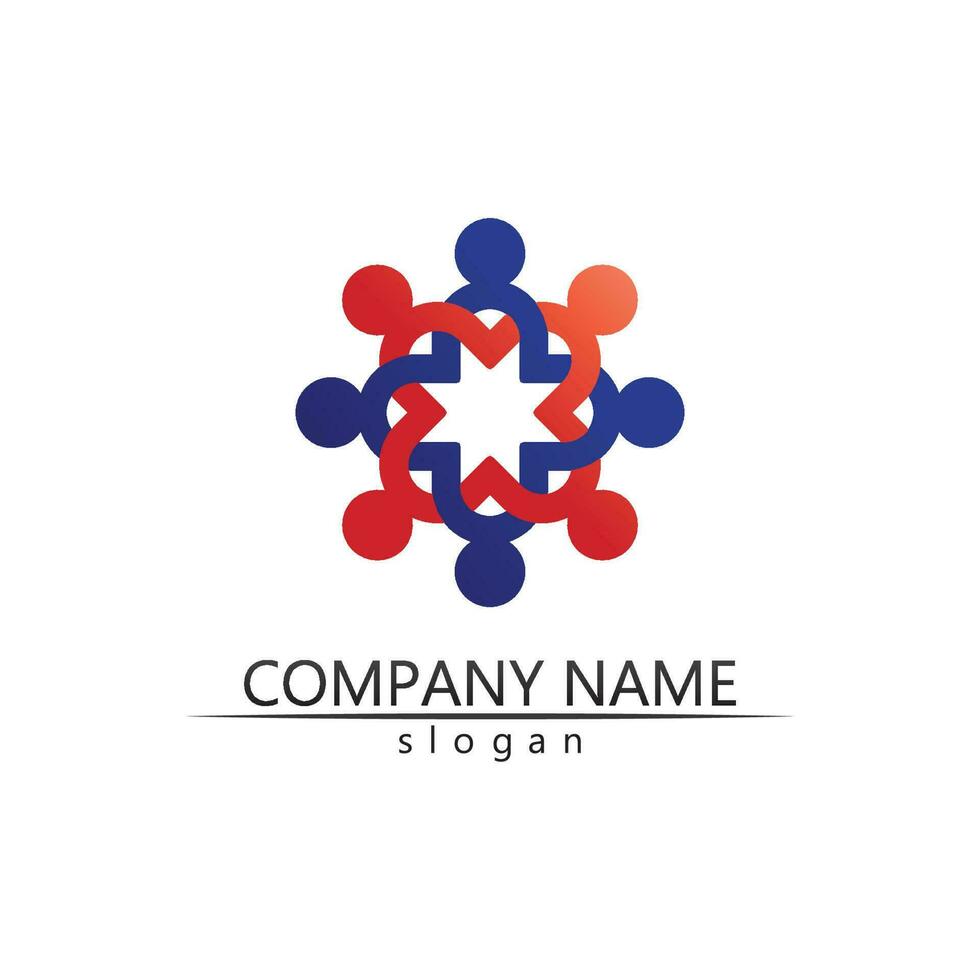 people Community,care group network and social icon design logo and template vector