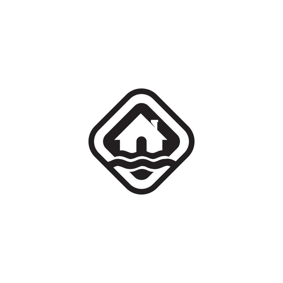 Water wave icon vector