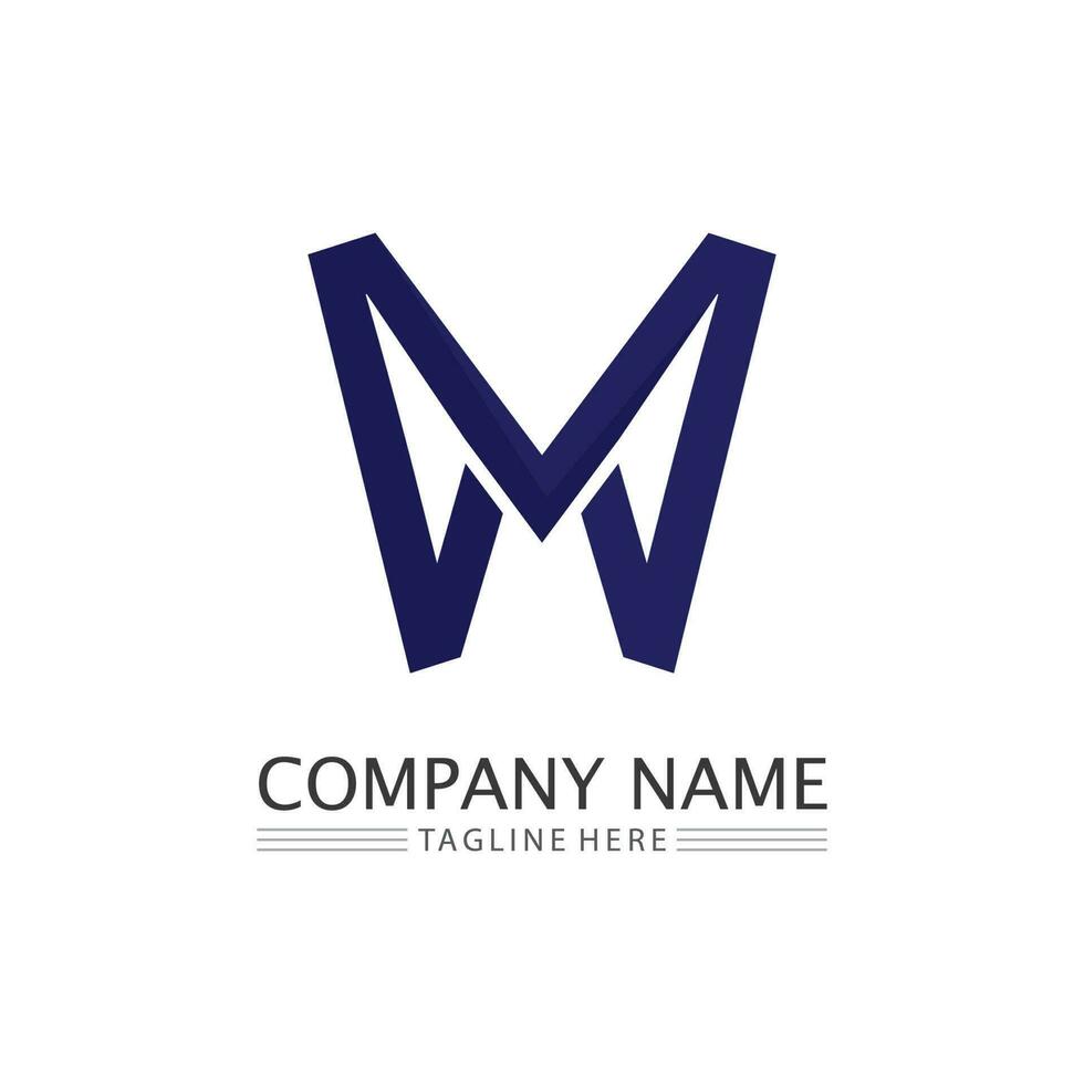 M Letter Logo Template vector