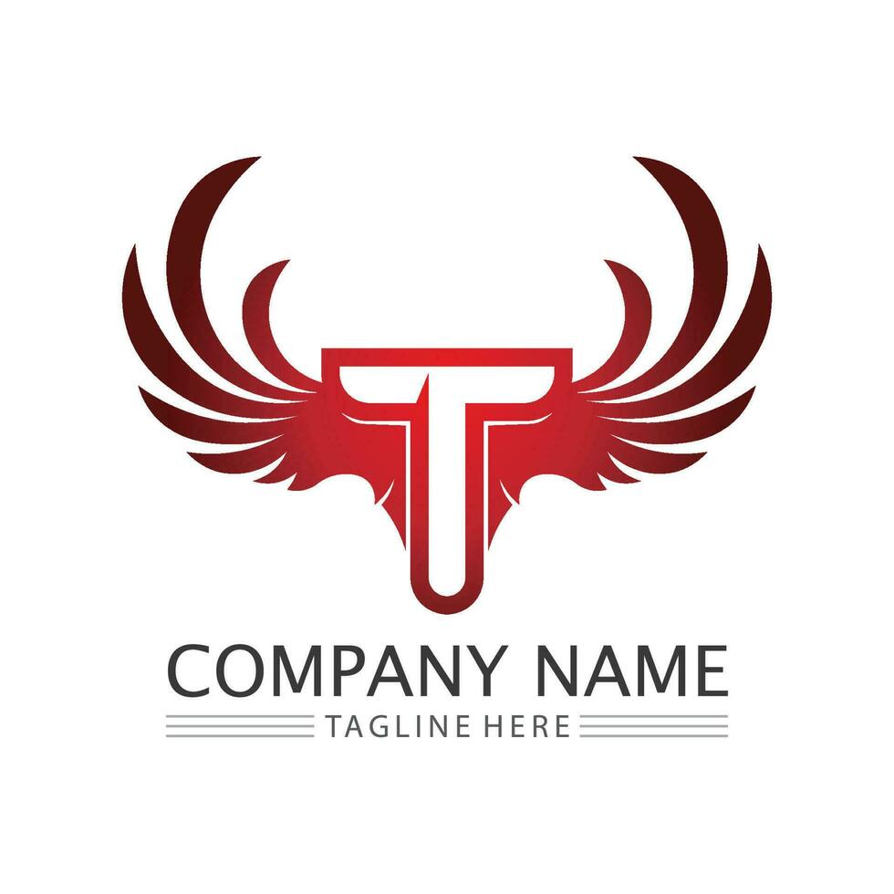 letter T logo image and font T design graphic  vector