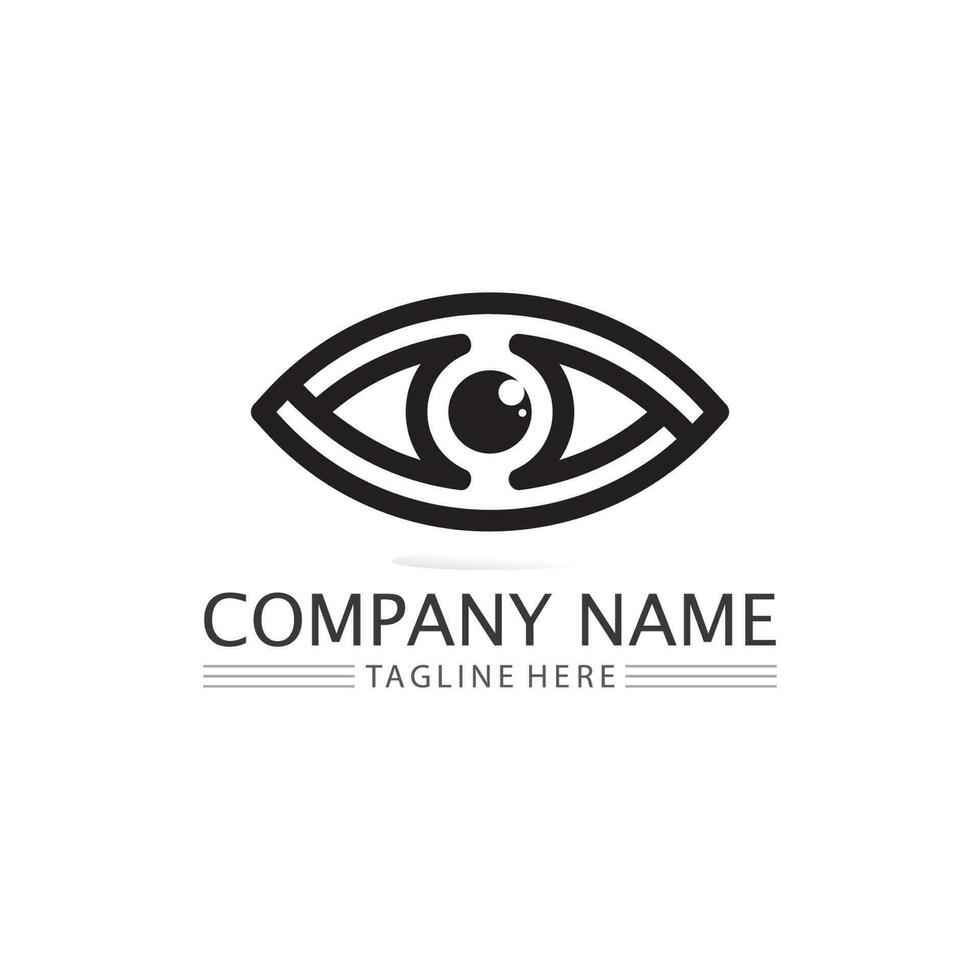 eye icon and vision design logo isolated sign symbol vector Intuition and spirituality