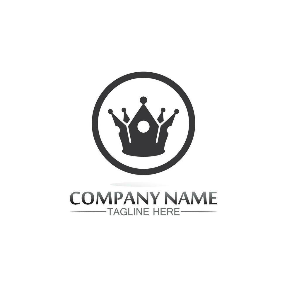 Crown Logo king logo queen logo, princess, Template vector icon illustration design imperial, royal, and  succes logo business