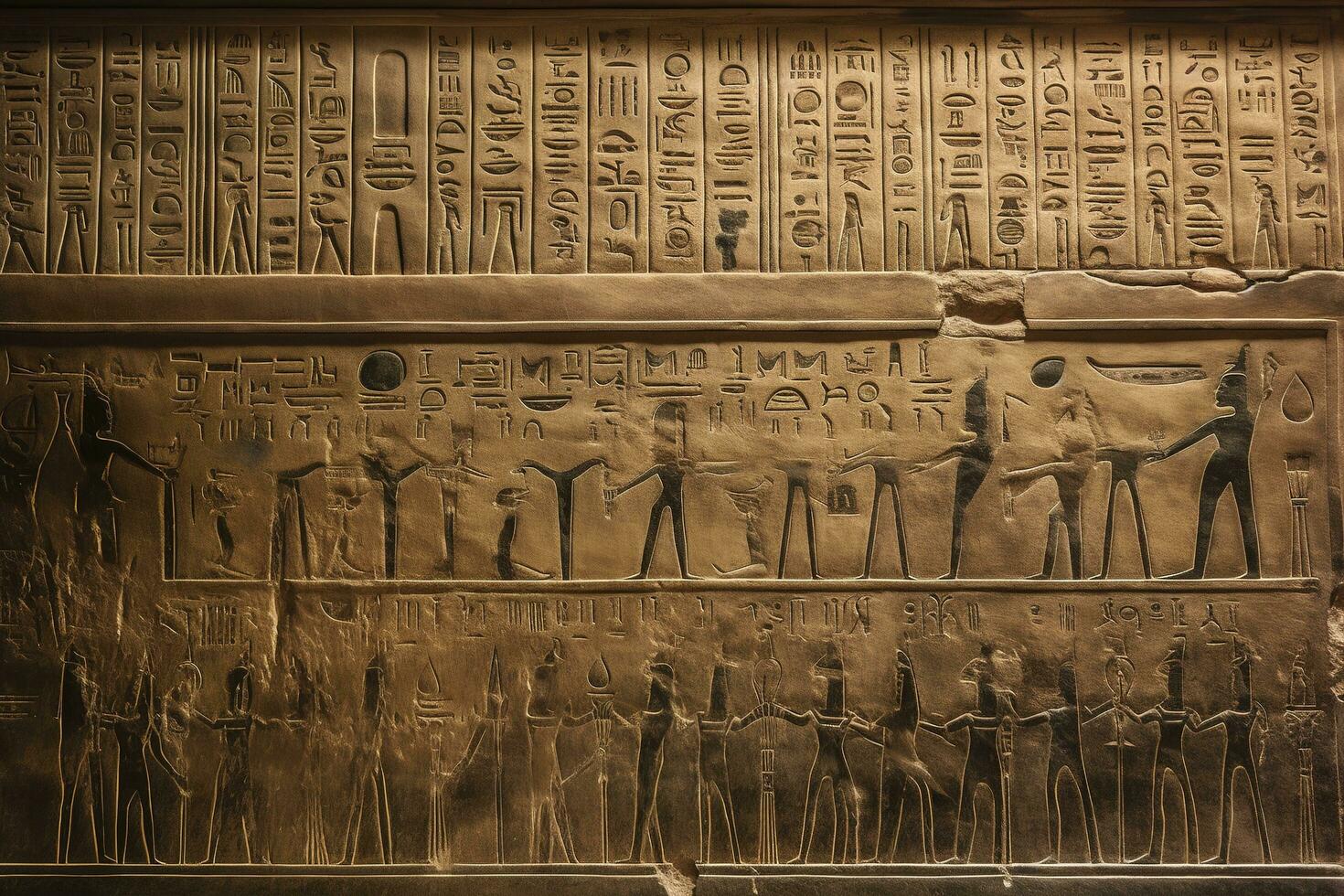 Ancient Egypt hieroglyphs, generate ai photo
