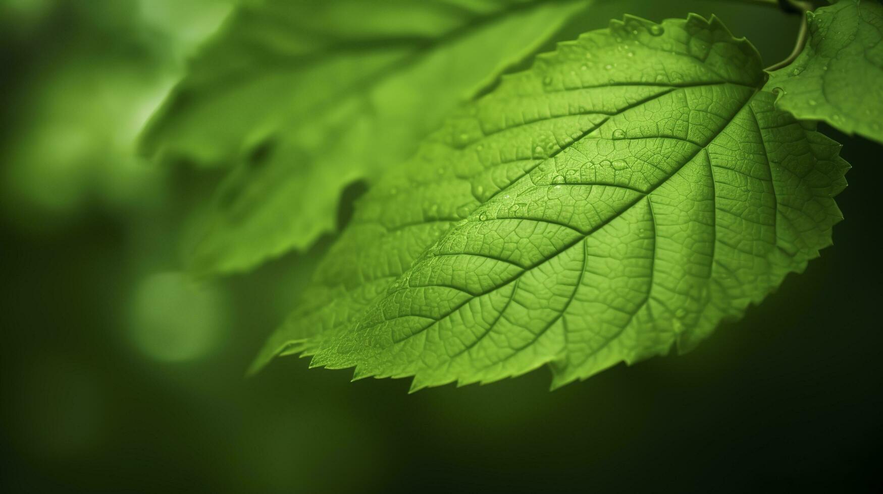 Earth Day and World Environment Day, Spring, Beautiful Natural fresh green leaf, relaxation nature concept, generate ai photo