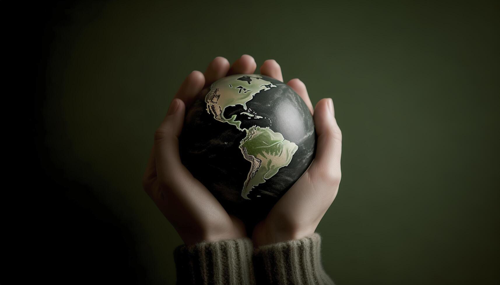 earth in hand , photo