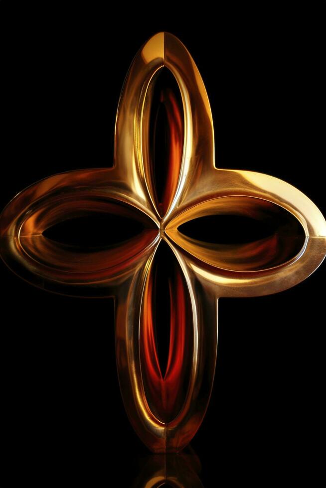 Crucifixion of jesus christ three crosses at sunsetg, generate ai photo