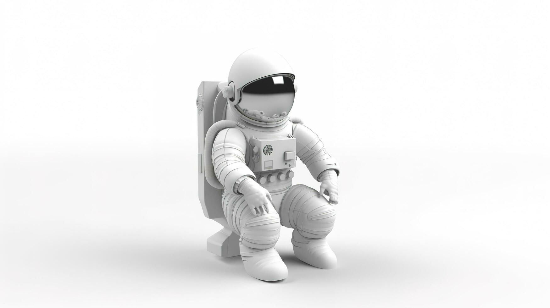 Astronaut realistic space travelers professional costume cosmos exploring universe in rocket decent vector astronaut, generate ai photo