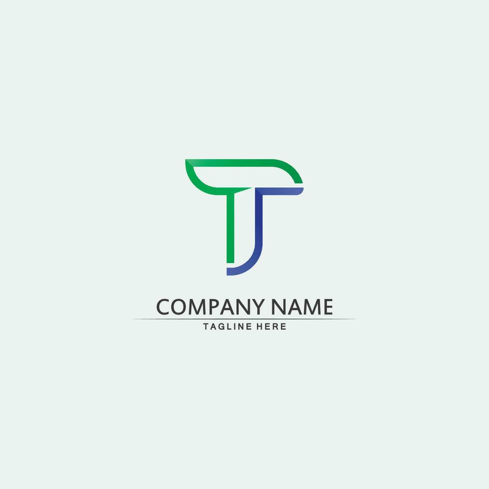 T letter, T logo vector font alphabet design and icon T