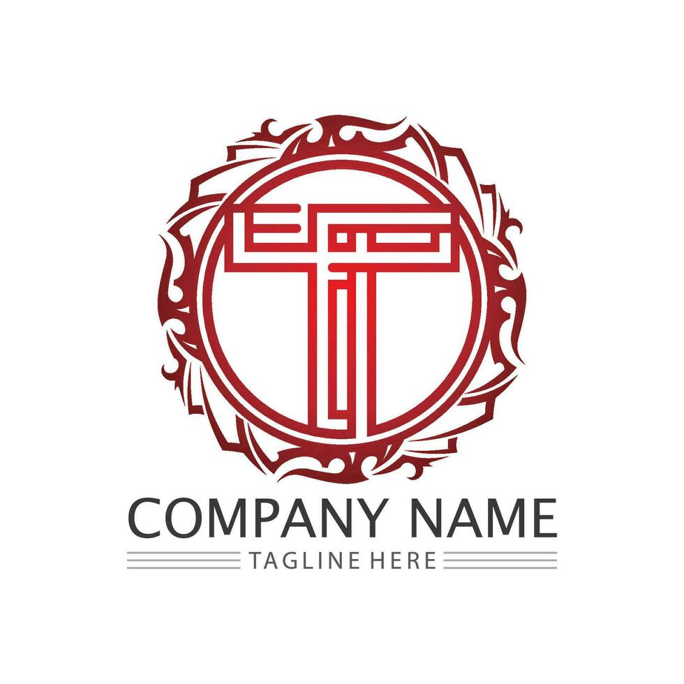 letter T logo image and font T design graphic  vector