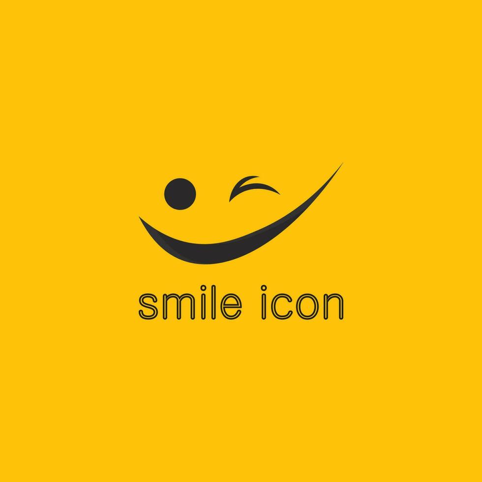 icono de sonrisa, sonrisa, diseño de logotipo vectorial, emoticonos felices, diseño divertido y felicidad de emoji vectorial vector