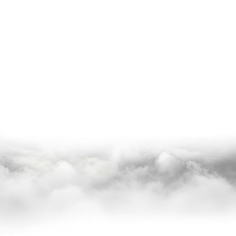 Fog isolated on white background, generate ai photo