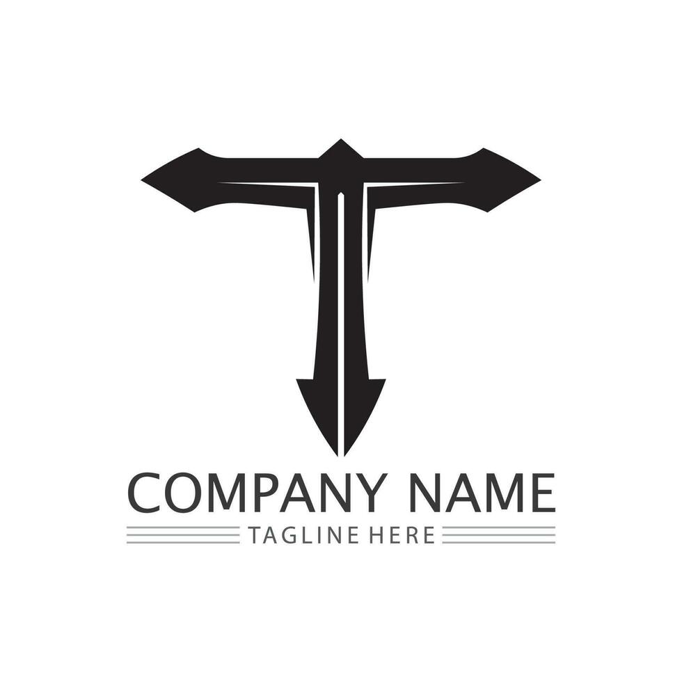 letter T logo image and font T design graphic  vector