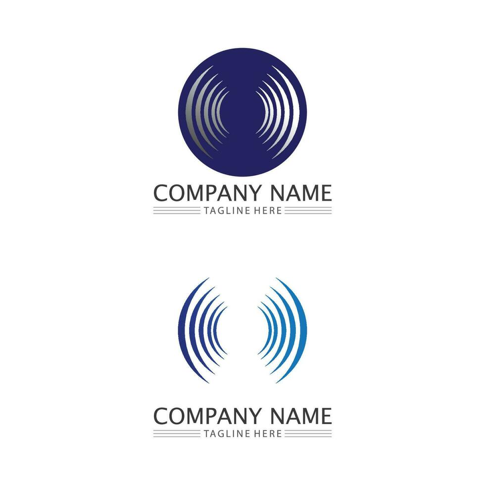 o logo tecnología empresarial círculo logo y símbolos diseño gráfico vectorial vector