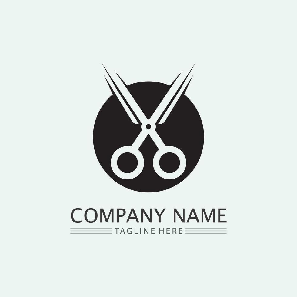 Vintage barbershop logo and design emblems labels, badges, logos background illustration vector