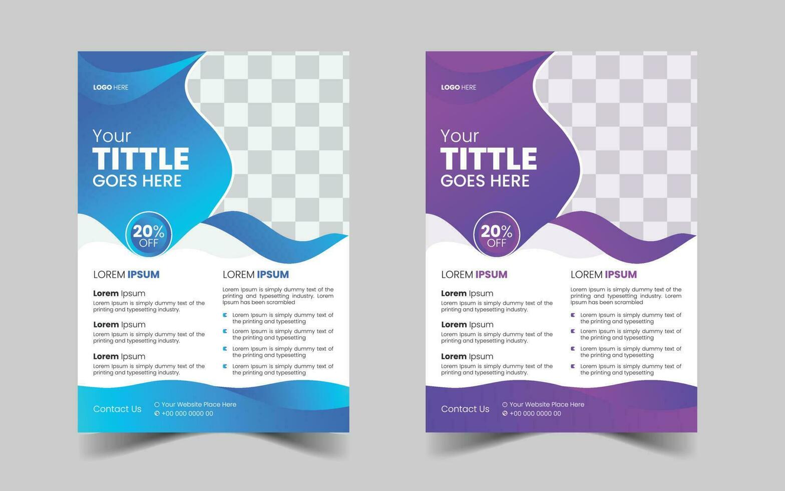 The Best Corporate, Medical, Admission, Travel Flyer Design Template. Abstract vector layout background set. For art template design, list, front page. Business brochure flyer design layout template.