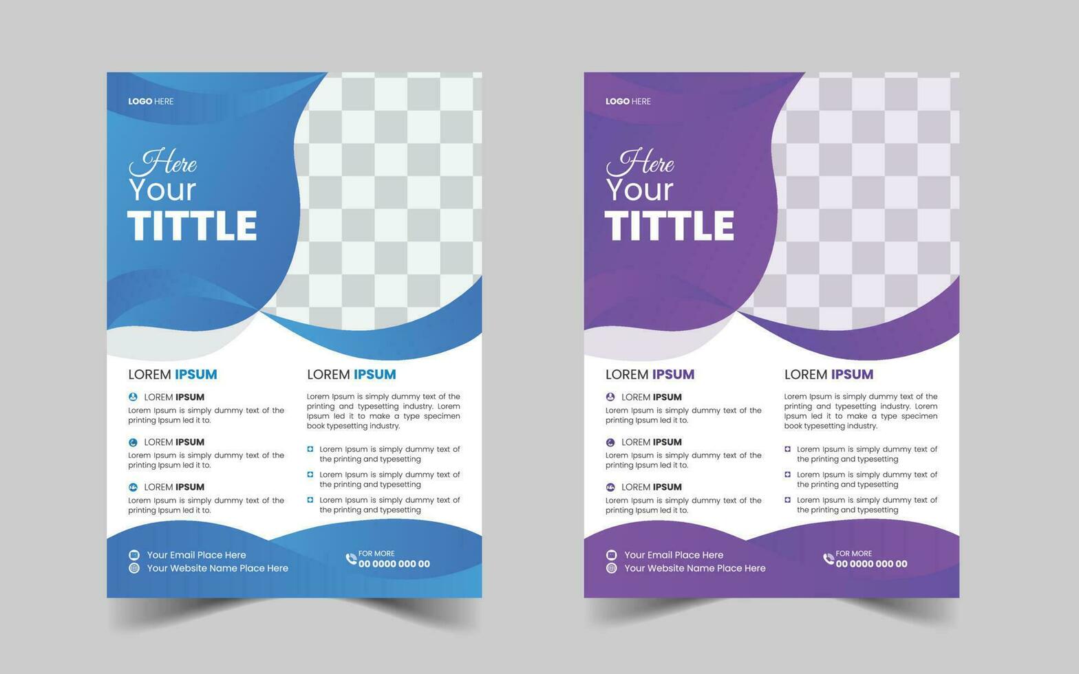 The Best Corporate, Medical, Admission, Travel Flyer Design Template. Abstract vector layout background set. For art template design, list, front page. Business brochure flyer design layout template.