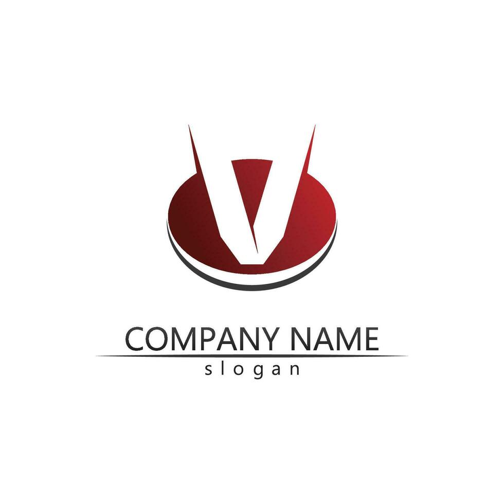 V Letter Logo Template vector