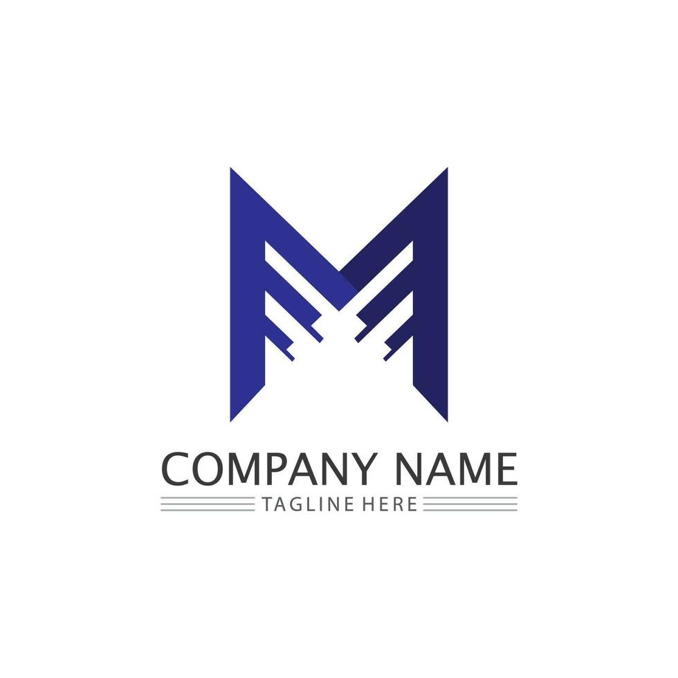 M Letter Logo Template vector
