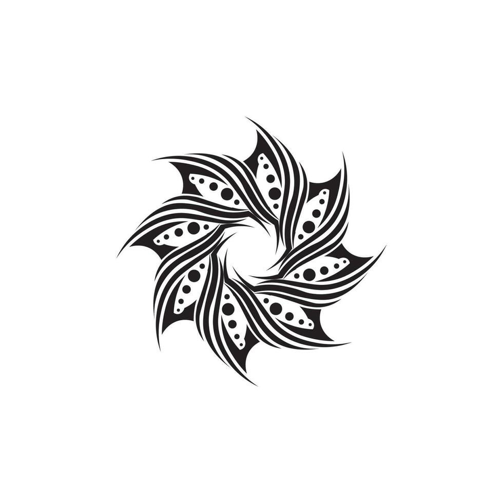 tribal, clásico, negro, étnico, tatuaje, icono, vector, ilustración, diseño, logotipo vector