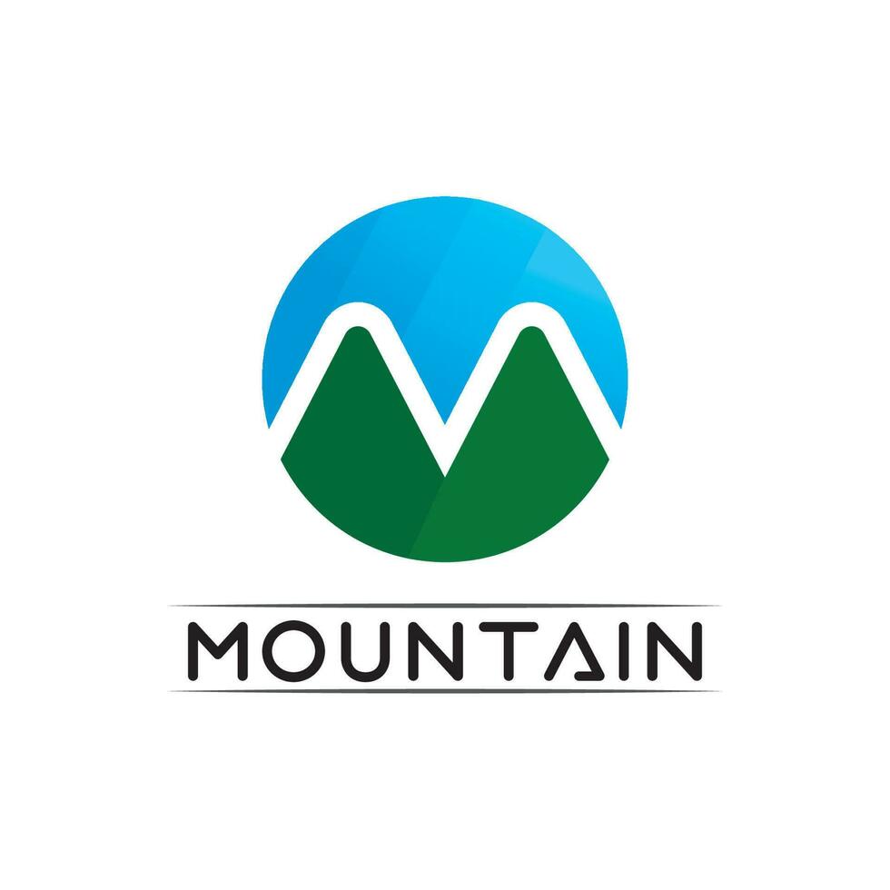 Mountain icon Logo vector