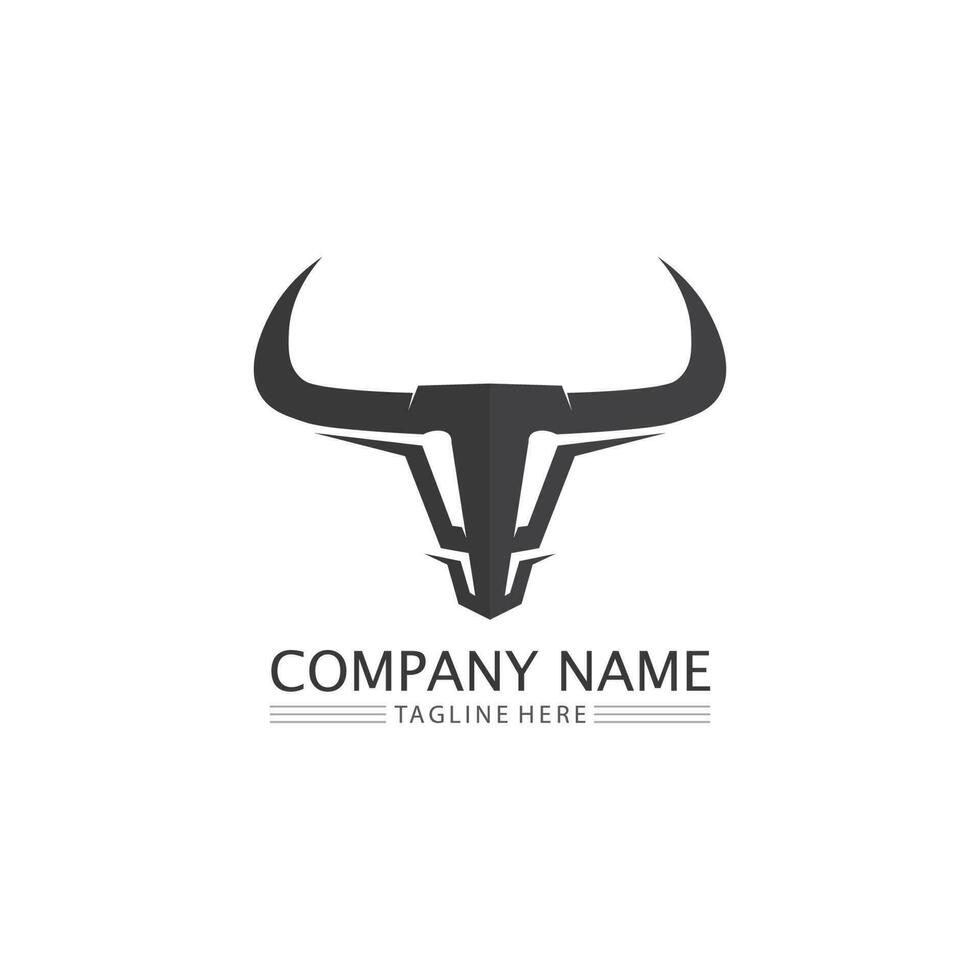 Bull buffalo head cow animal  mascot logo design vector for sport horn buffalo animal mammals head logo wild matador