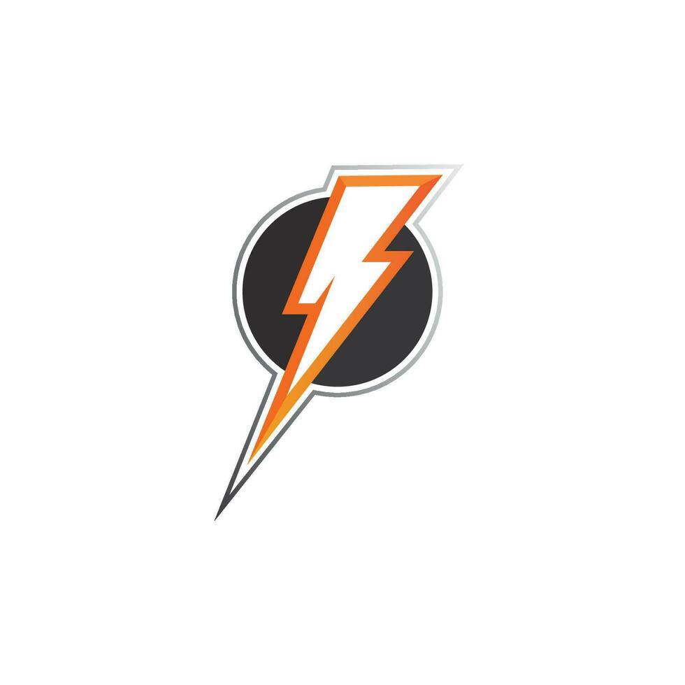 the power vector, flash ogo and thunderbolt and icon electricity illustration template design vector