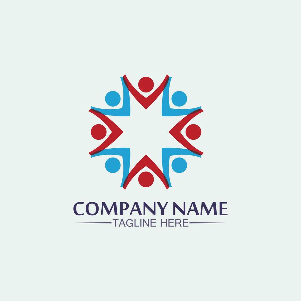 succes logo team work brand and business logo, vector community, unity colorful and friendship , partner teamwork care logo