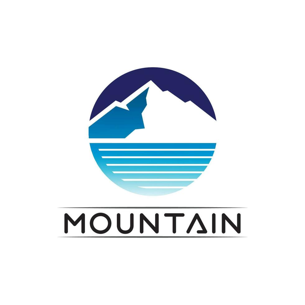 logotipo de icono de montaña vector