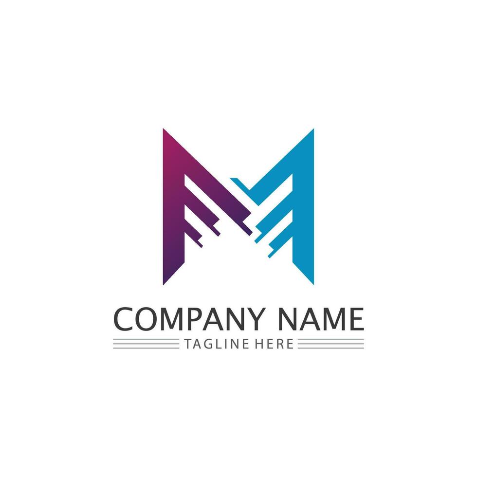 M Letter Logo Template vector