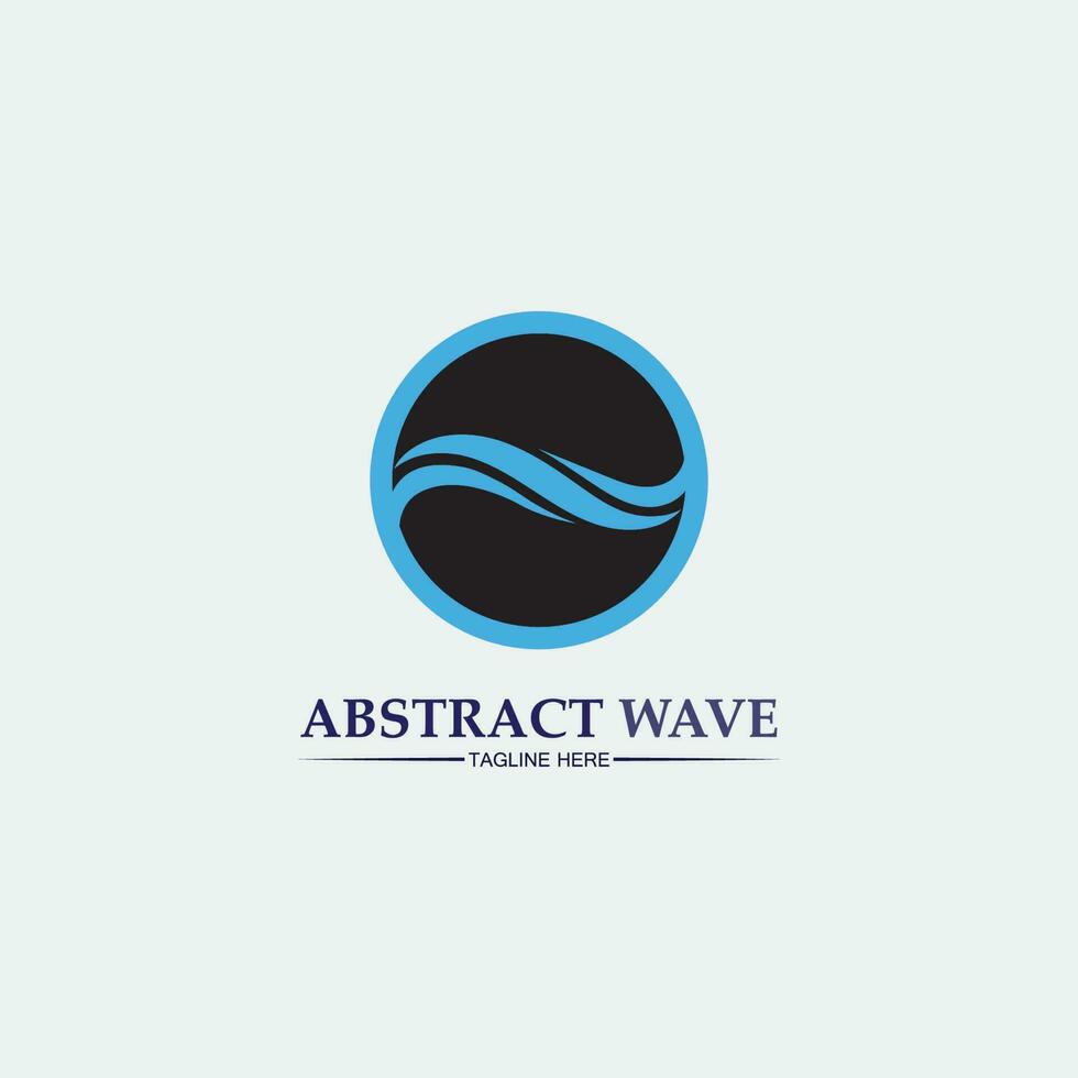 Water wave icon vector