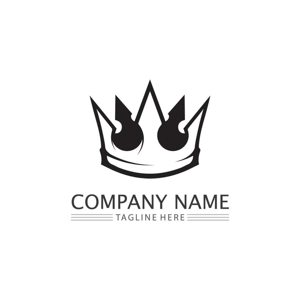 Crown Logo king logo queen logo, princess, Template vector icon illustration design imperial, royal, and  succes logo business