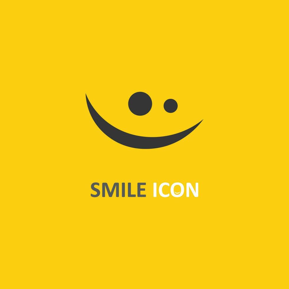 icono de sonrisa, sonrisa, diseño de logotipo vectorial, emoticonos felices, diseño divertido y felicidad de emoji vectorial vector