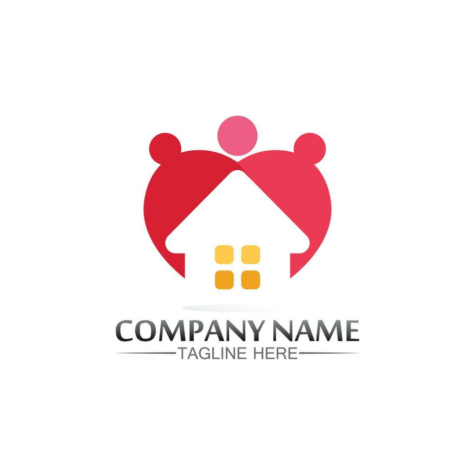 Building home logo, house logo, architecture, icon, residence and city, town, design and window, estate, business logo, vector home