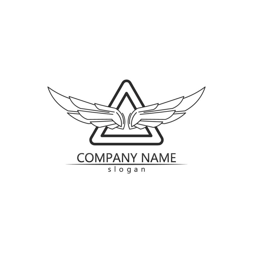 Black wing logo symbol for a professional designer vector