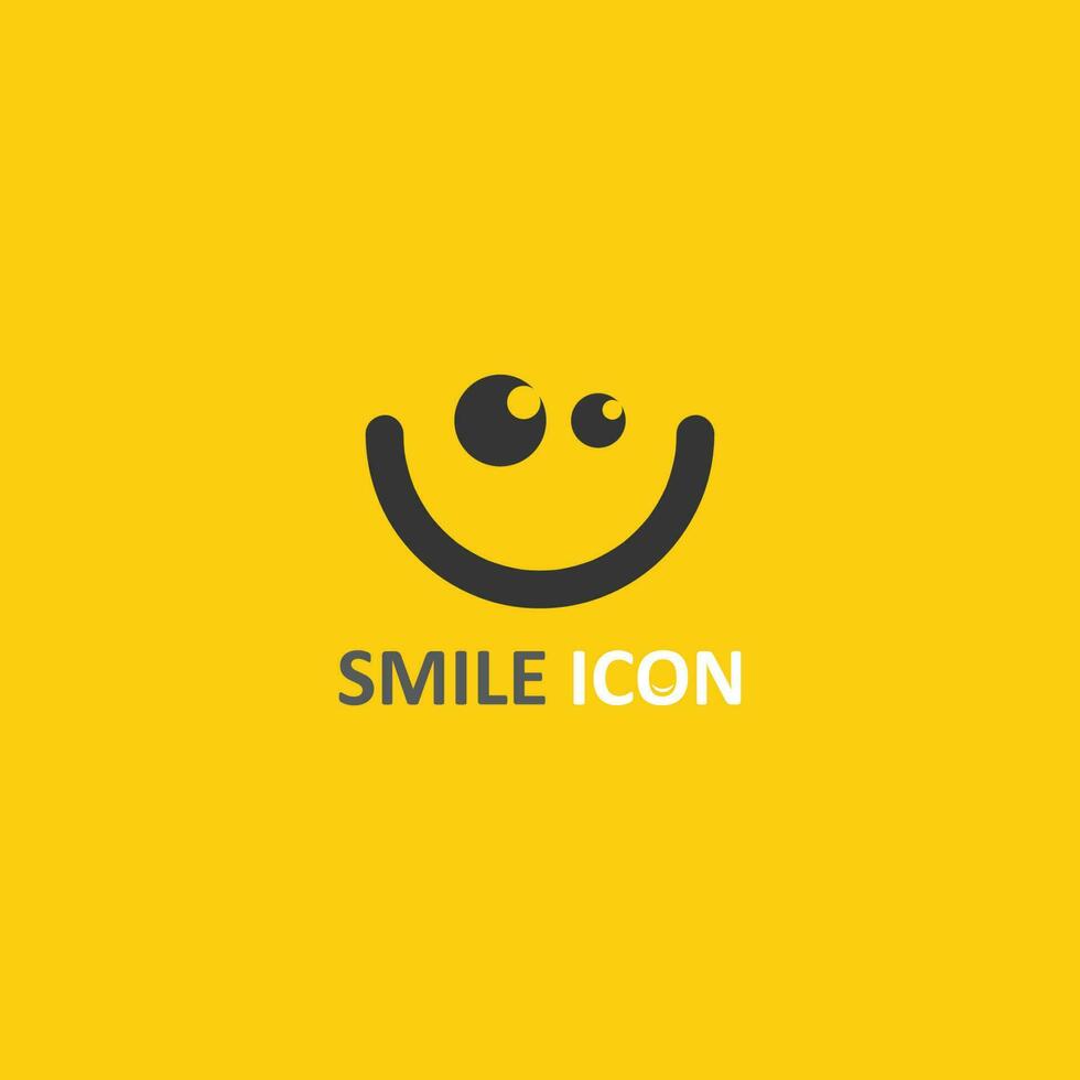 icono de sonrisa, sonrisa, diseño de logotipo vectorial, emoticonos felices, diseño divertido y felicidad de emoji vectorial vector