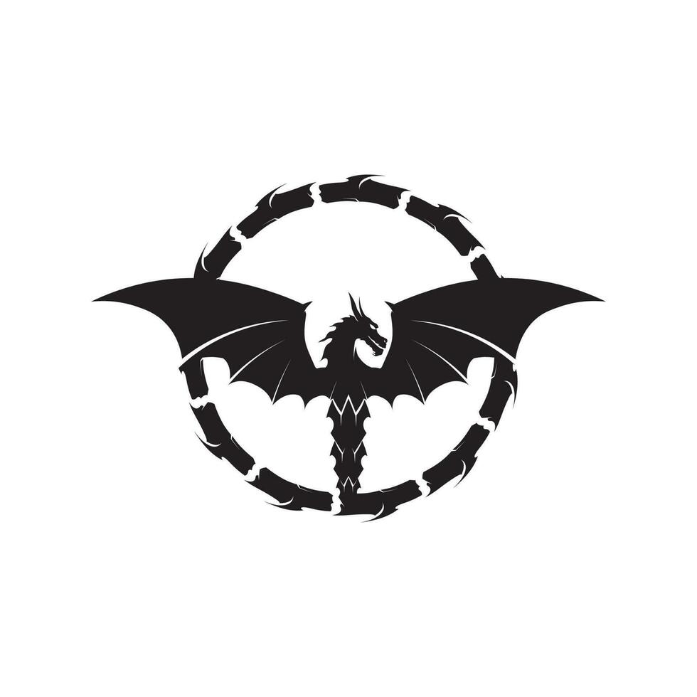 Dragon vector icon illustration